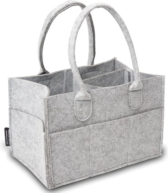 Organizzatore multifunzionale per pannolini e accessori (Grigio chiaro, 26 x 17 x 17 cm)