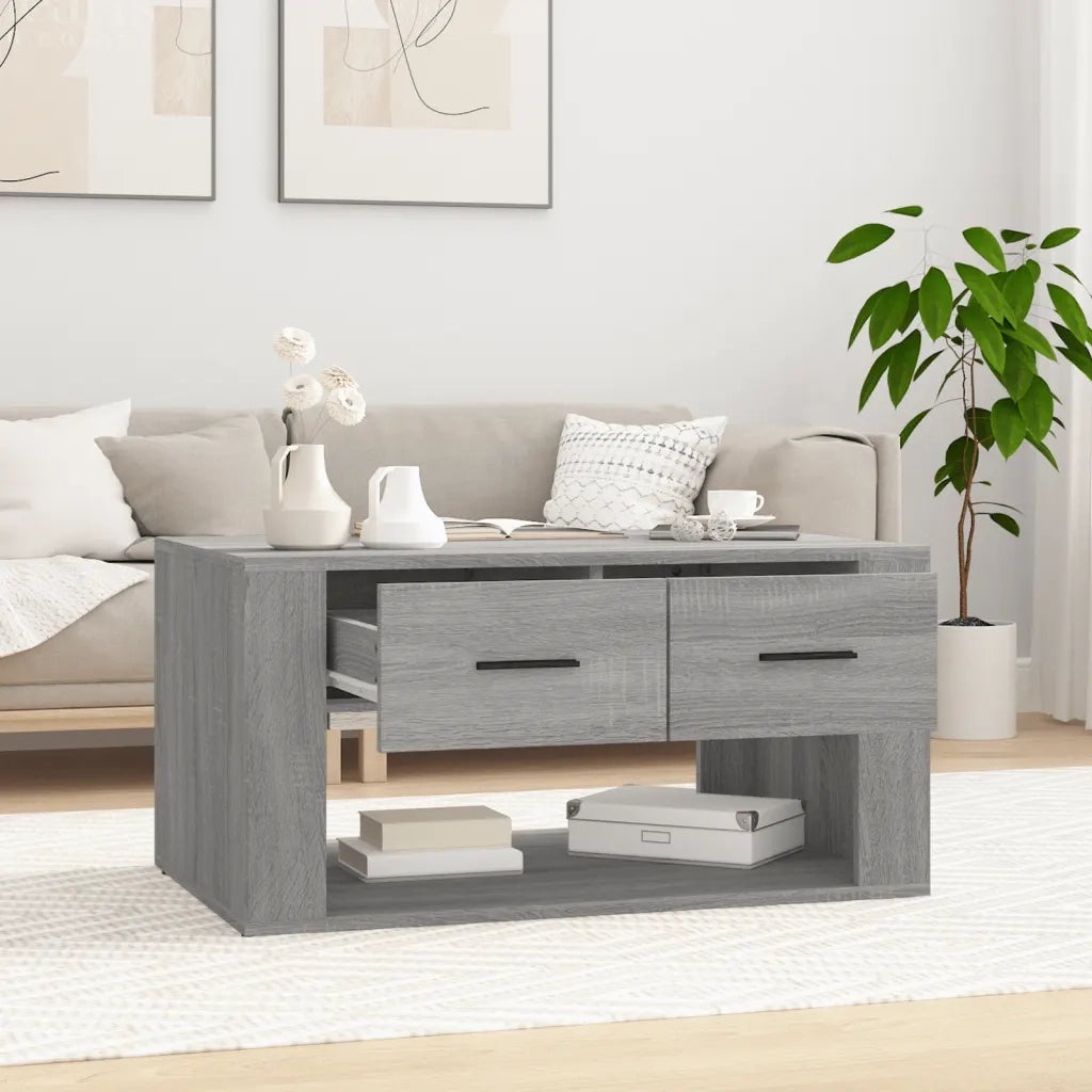 Tavolino da Salotto Grigio Sonoma 80x50x40 cm Legno Multistrato