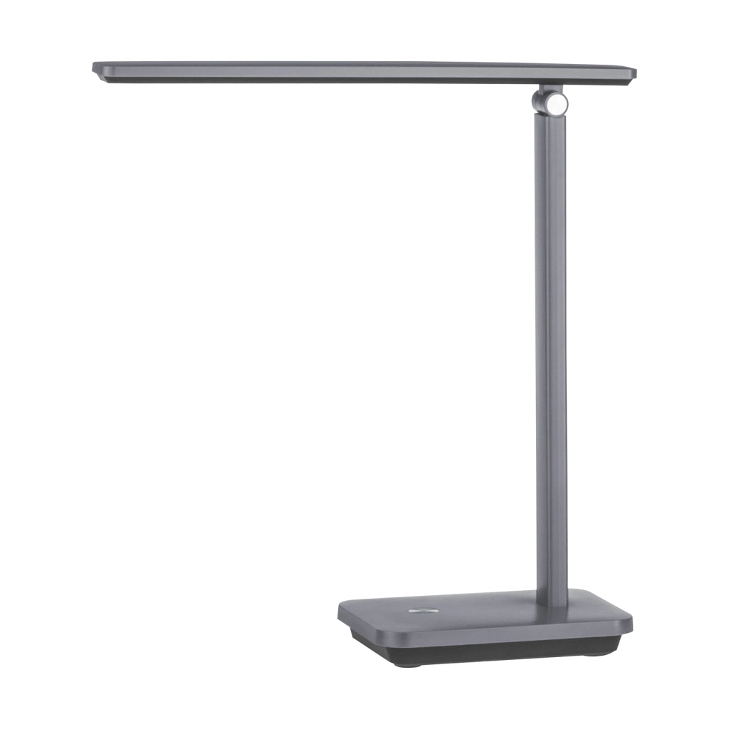 Lampada Da Tavolo Minimal Iniesta Policarbonato Grigio Luce Led Integrato 3,6W