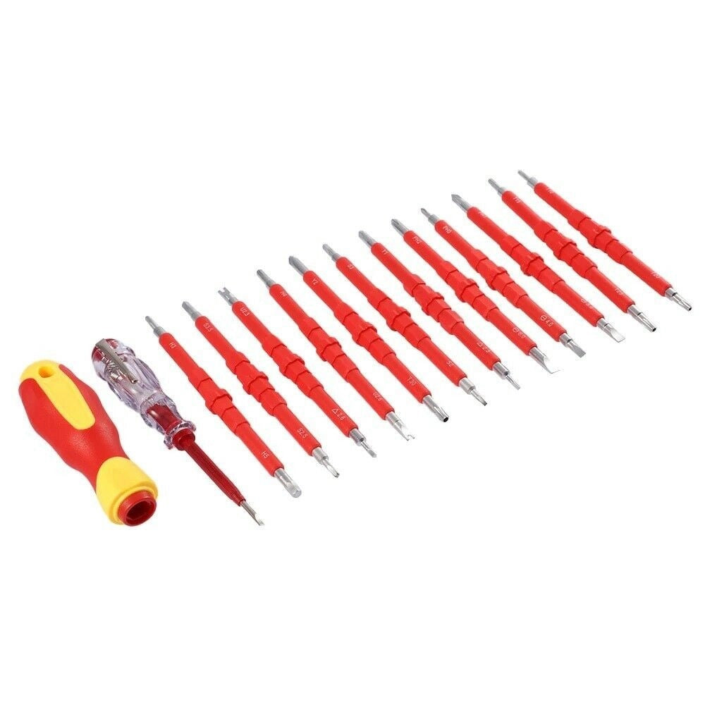 Trade Shop - Kit 26 Pz Cacciaviti Giraviti Per Elettricista Modulari Con Cercafase A.3017 -