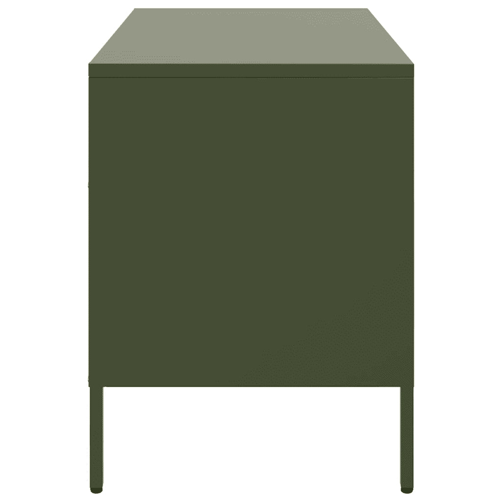 Mobili TV 2pz Verde Oliva 68x39x50,5 cm in Acciaio 843051