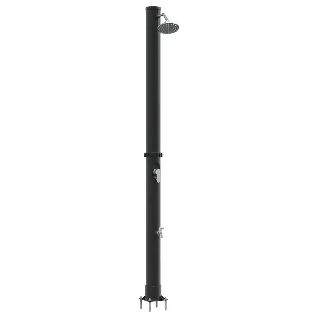 Doccia Solare da Esterno Nero 217 cm PVC e Alluminio 42003412