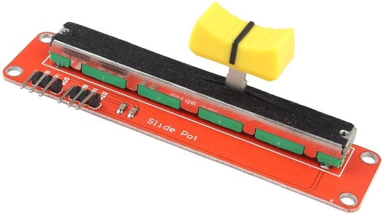 Potenziometro Logaritmico a Doppio Uscita - Colore Rosso - Compatibile con Arduino - Ideale per Progetti di Elettronica