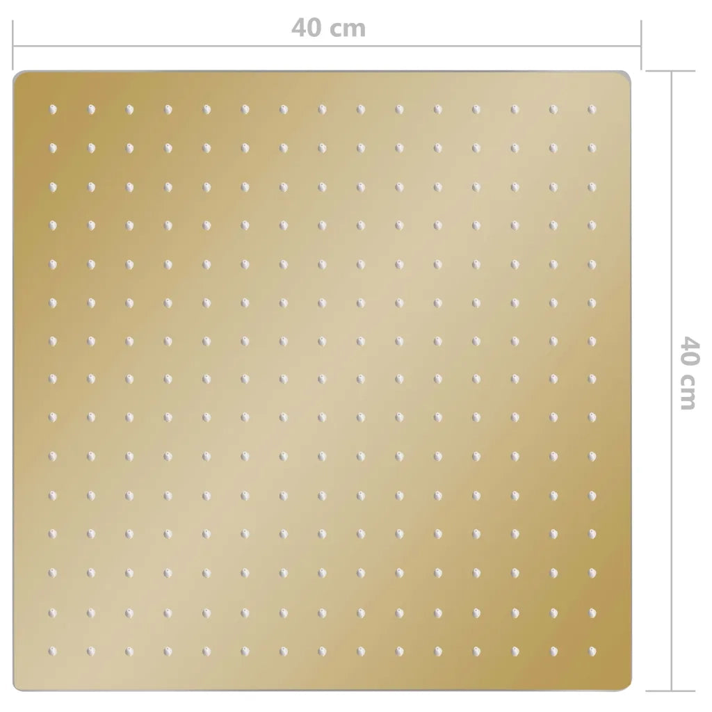 vidaXL Testa Doccia a Pioggia in Acciaio Inox 40x40 cm Quadrata Oro