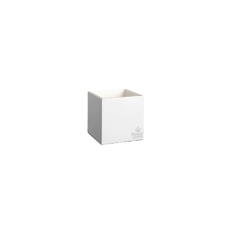 Vaso CUBICO 9x9x9 cm, con sistema di auto-irrigazione