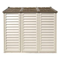 Casetta Box da Giardino 325x240x233 cm in PVC Avorio/Marrone