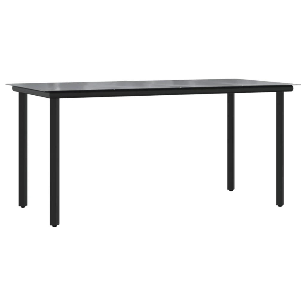 Set da pranzo da giardino in vimini di resina nera da 5 pezzi e cuscini 02_0014886