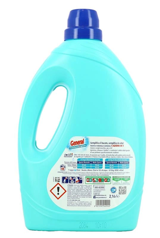 LIQUIDO LAVATRICE GENERAL 48 LAVAGGI 2,16LT IGIENE E FRESCHEZZA
