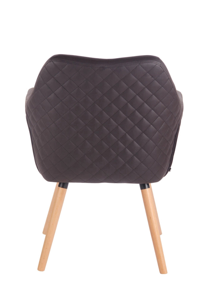 Poltroncina Design Gent In Similpelle natura,marrone scuro