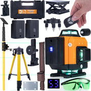 Livella Laser Rosfix Orange Tiger ROT16L – 16 Linee, Autolivellante, IP54 | Set con Treppiede, Asta, Occhiali