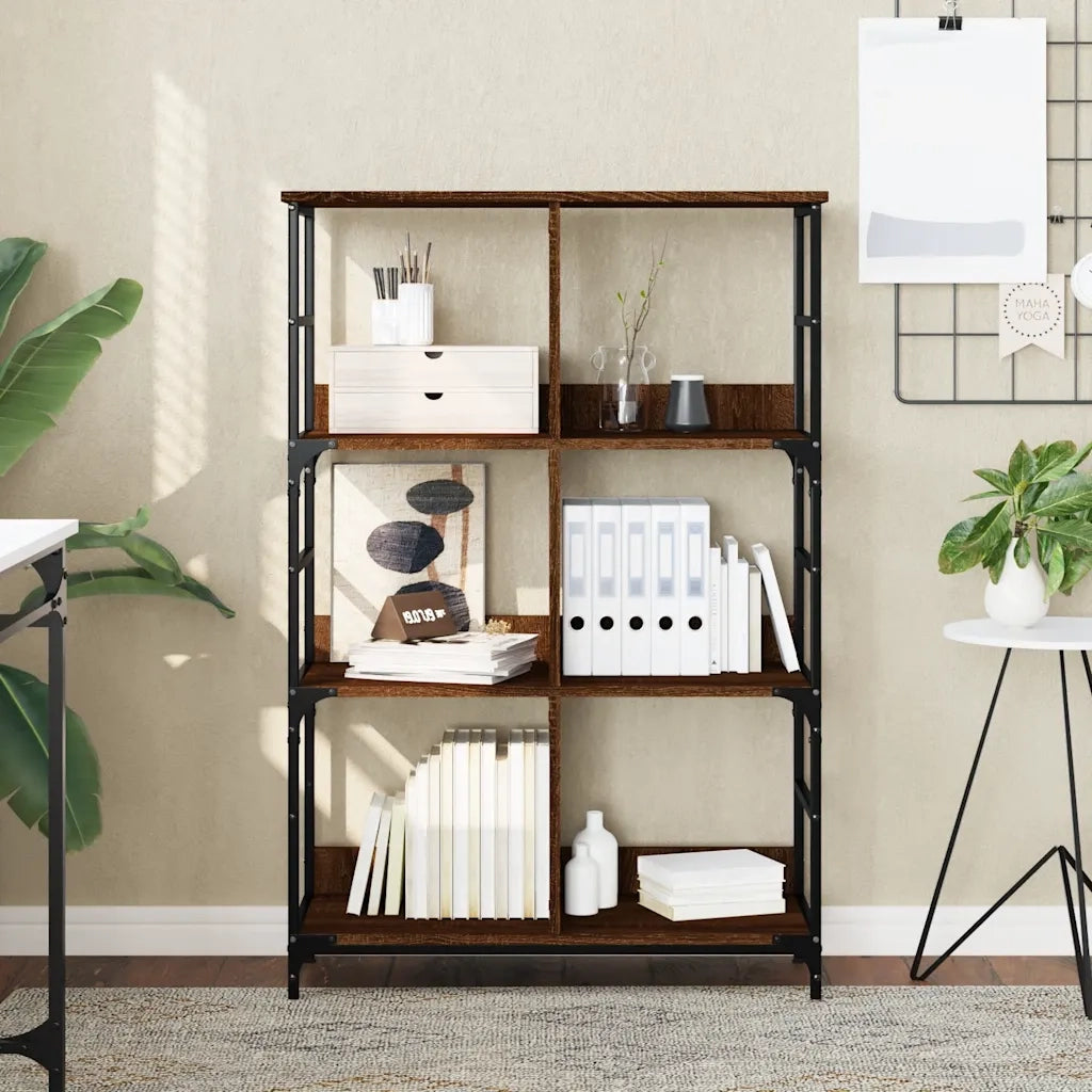 Libreria Rovere Marrone 78,5x33x117,5 cm in Legno Multistrato 835253