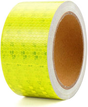 Nastro riflettente giallo - Auto - Adesivo autoadesivo - Alta visibilità - 5cm x 10m - Resistente alle intemperie - Adesivo universale