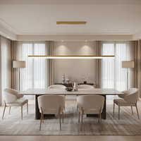 Lampada Da Soffitto Led App1697-cp 200 Cm Brush Gold