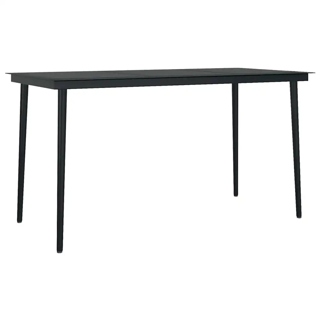 Set da Pranzo da Giardino 5pz con Cuscini Polyrattan Vetro