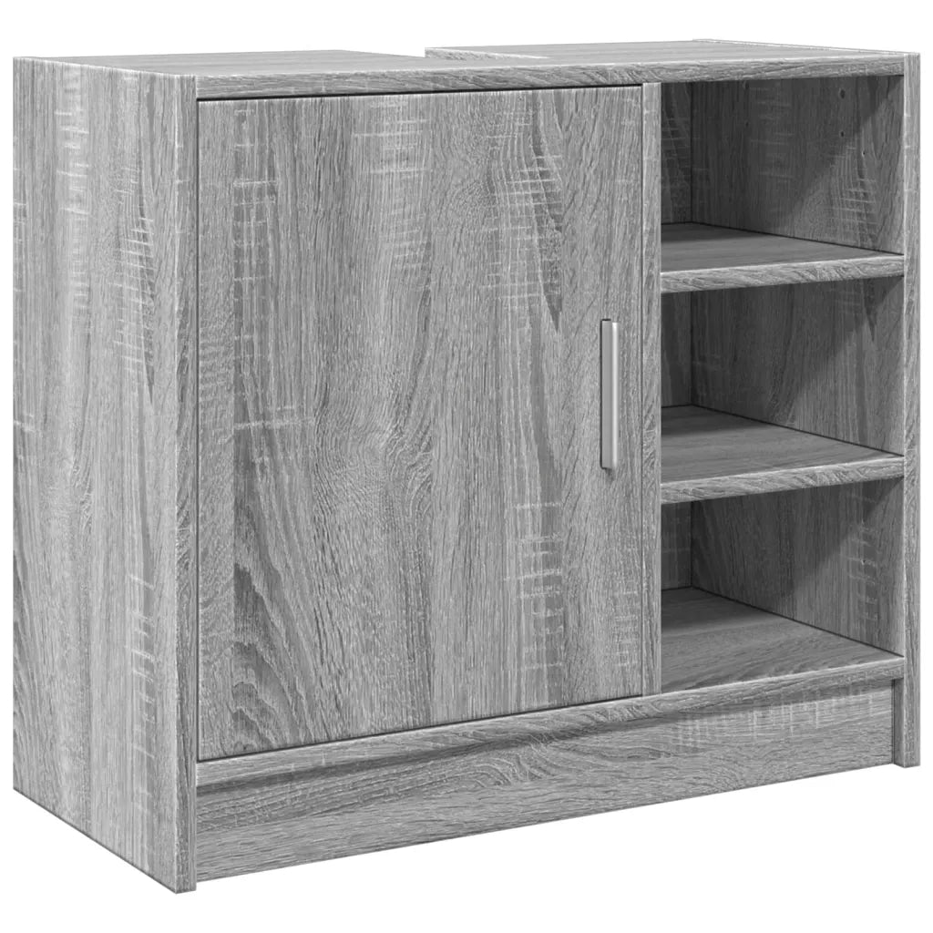vidaXL Mobile Lavabo Grigio Sonoma 63x29x55 cm in Legno Multistrato