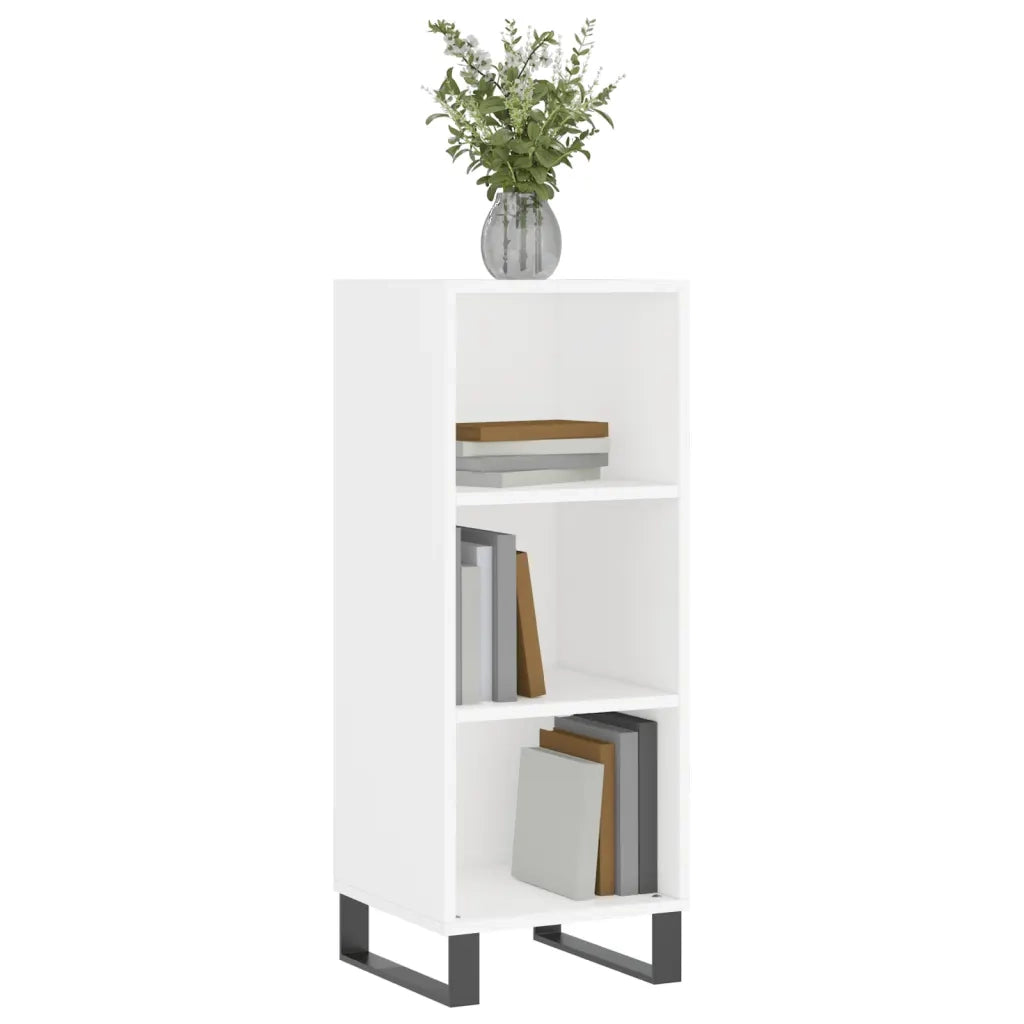 Credenza-Buffet-Armadio da cucina Bianca 34,5x32,5x90 cm in Legno Multistrato 673880