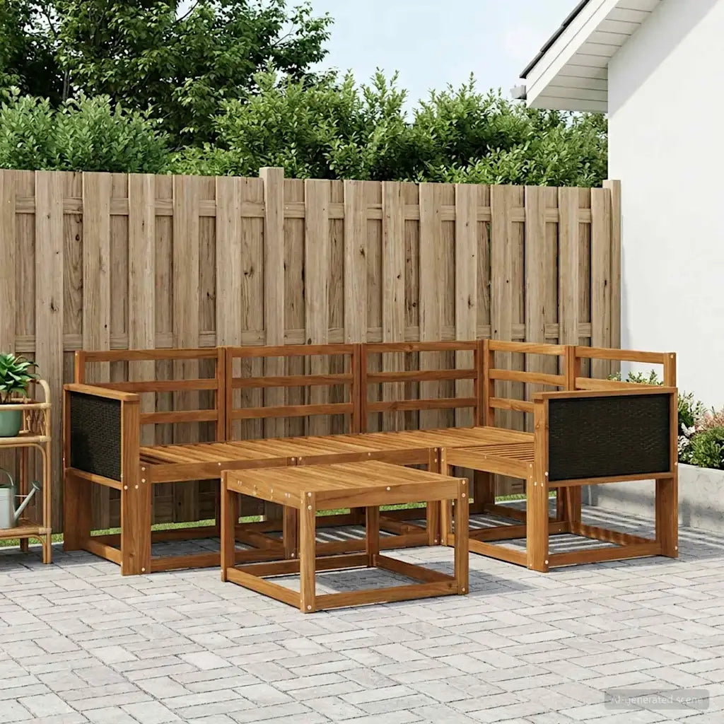 Set di divani da esterno 5 pcs Naturale 3385180