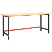 Telaio Banco da Lavoro Nero e Rosso Opaco 180x57x79 cm Metallo 151457