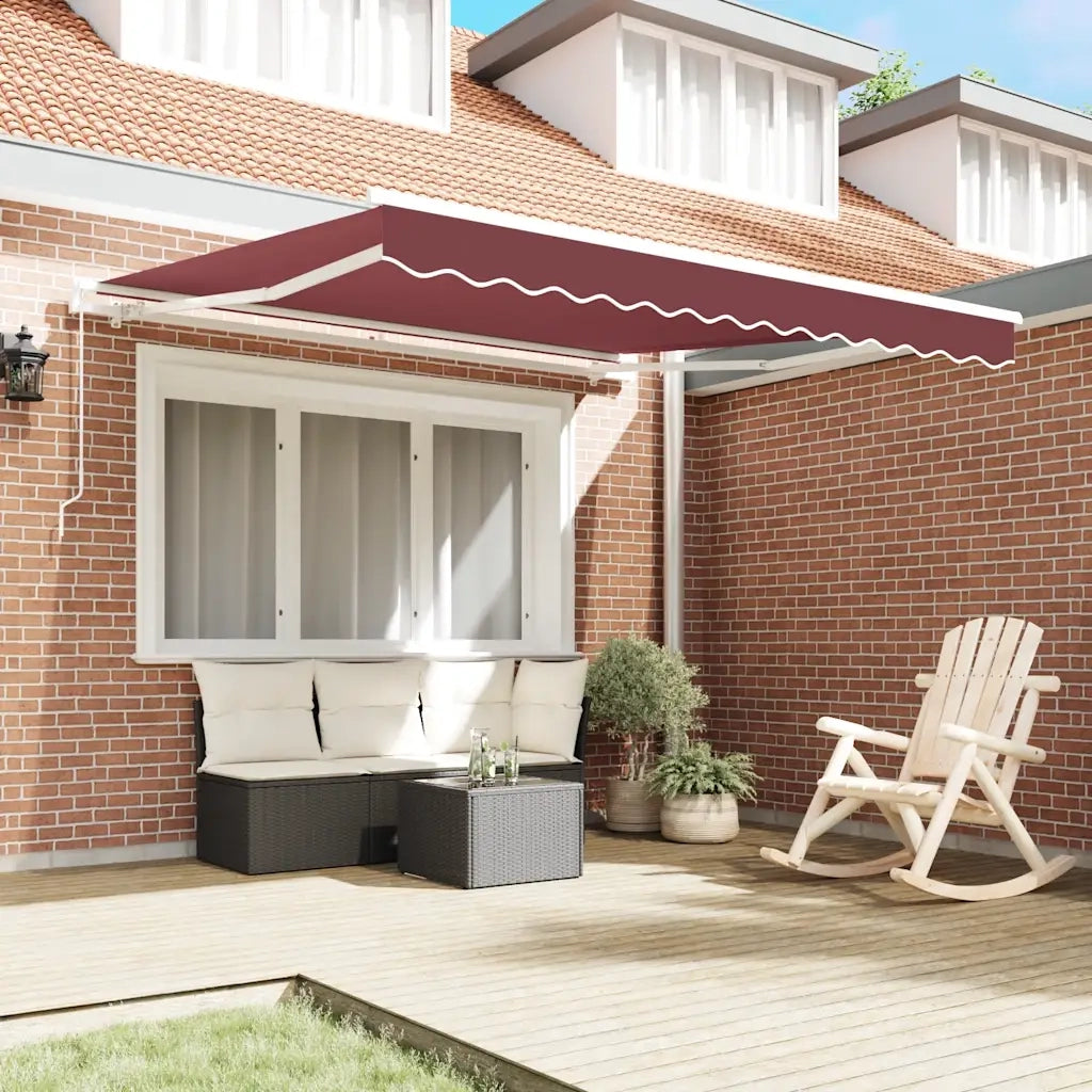 Tenda da Sole Retrattile Manuale Bordò 300x250 cm 3215228