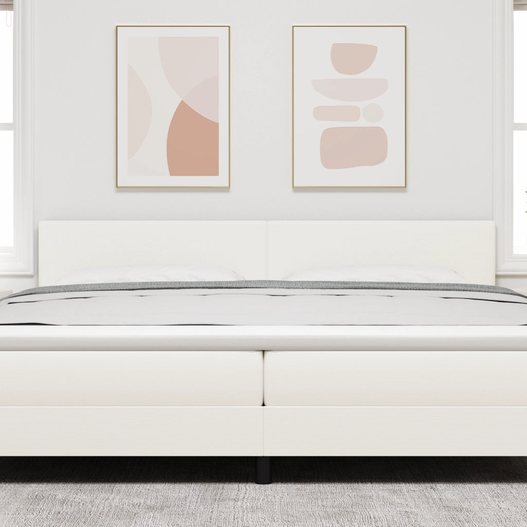 Testiera Design Semplice Crema 200 cm in Velluto