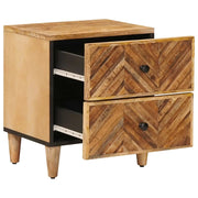 Comodino | Armadio da Notte | Mobiletto da notte Marrone 40 x 33,5 x 46 cm Legno di mango massello