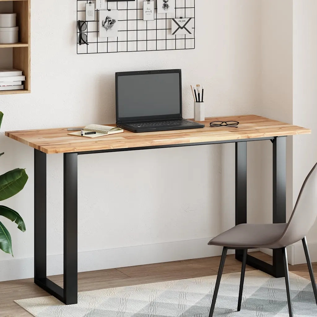 Piano Tavolo | Superficie Tavolo | Piano Scrivania Rettangolare 140x60x2cm Legno Massello di Acacia