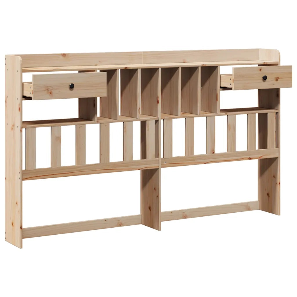Testiera con Ripiani 180 cm in Legno Massello di Pino 855502