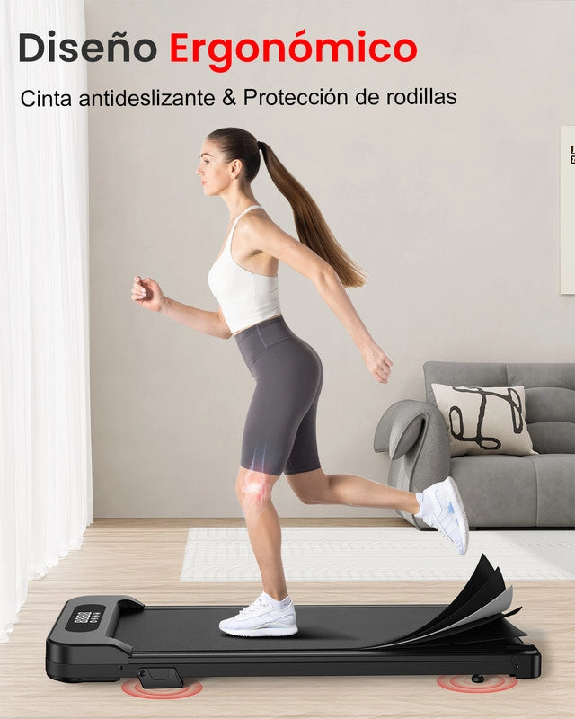 Tapis roulant inclinato  con triplo sistema di ammortizzazione e motore silenzioso da 2,5 CV, portata massima 130 kg, velocità 1-8 km/h