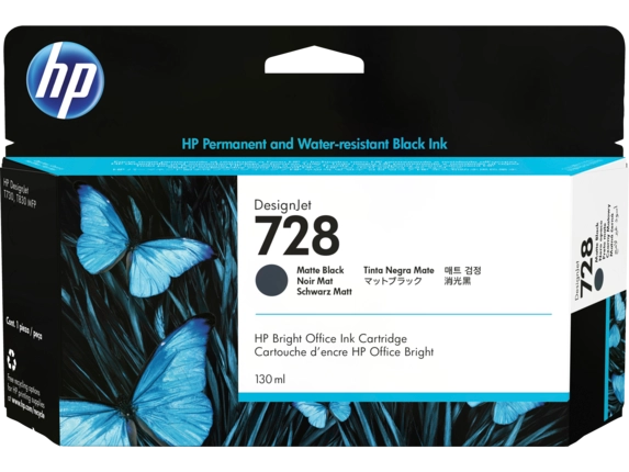 HP Cartuccia inchiostro nero opaco DesignJet 728 da 130 ml