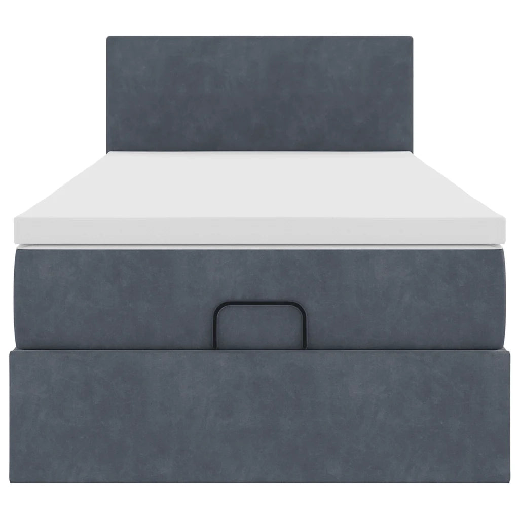 vidaXL Struttura Letto Pouf con Materasso 100x200 cm Velluto