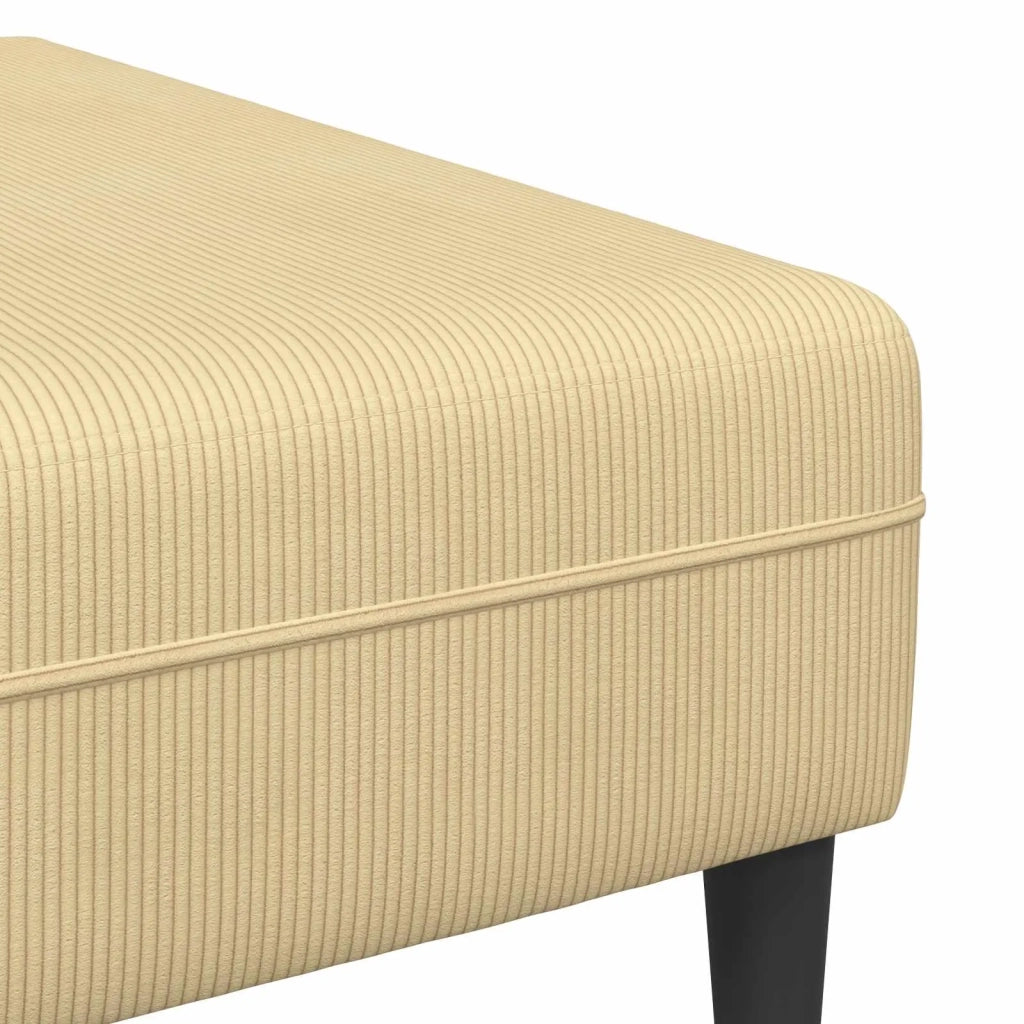 Divano Grigio Verde 250 x 188 x 76 cm Tessuto in Cords 3335135