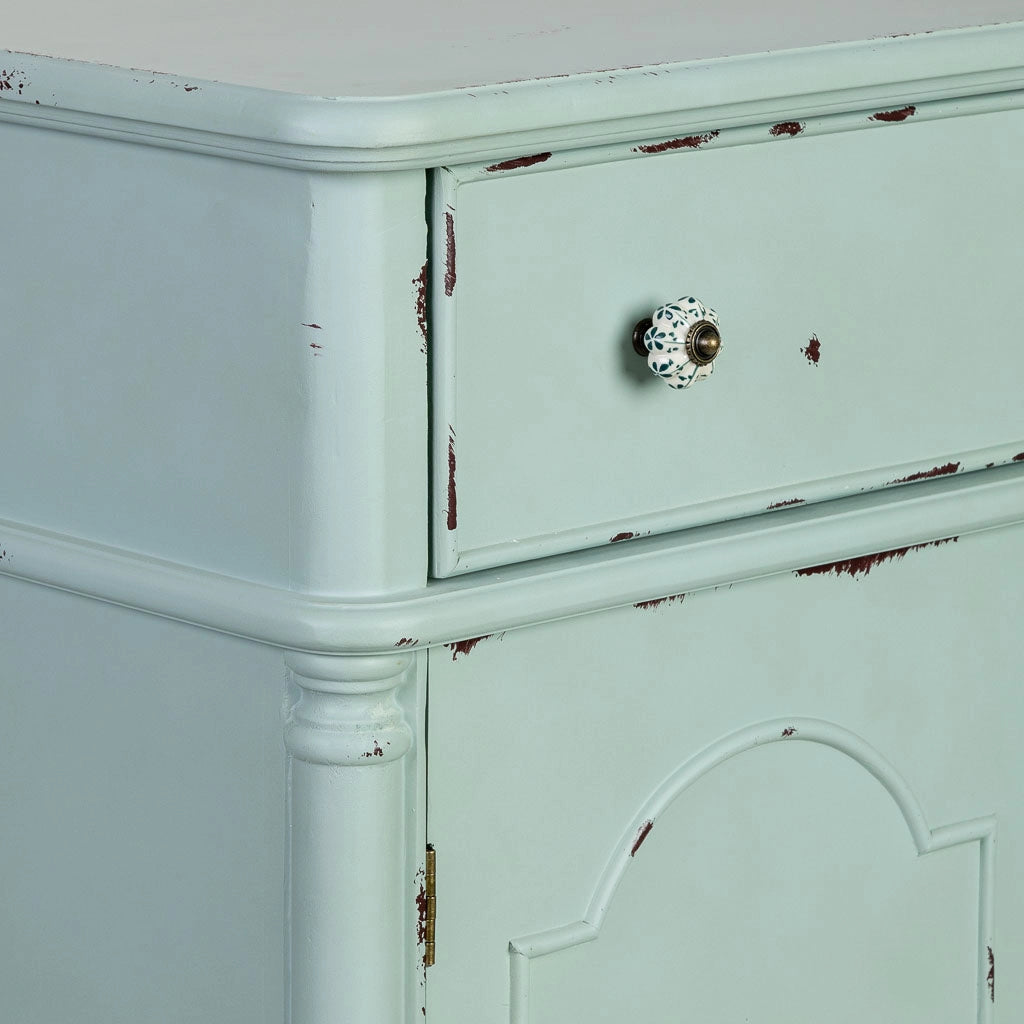 Mobile da ingresso in legno con 2 ante e 1 cassetto 80x38x110,5h cm