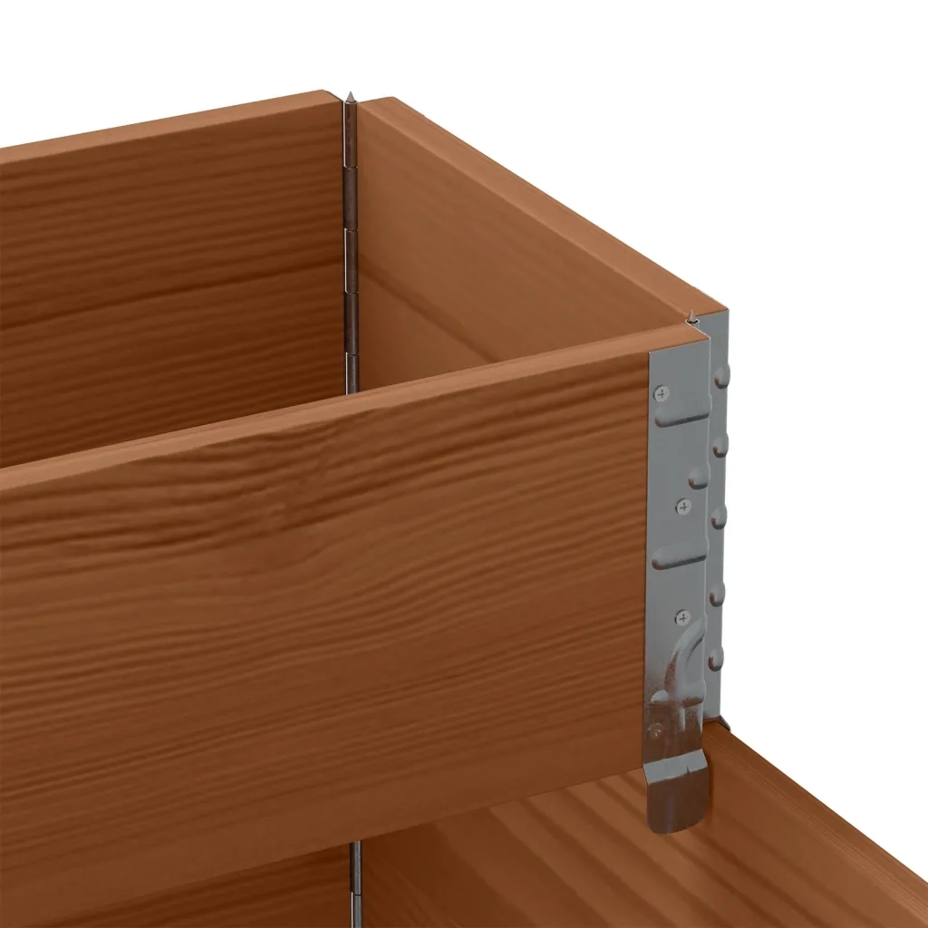 Fioriera Rialzata a 3 Livelli Marrone 120x80 cm Legno di Pino
