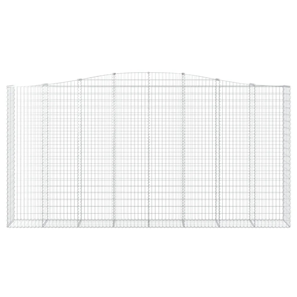 Cesti Gabbioni ad Arco 7 pz 400x50x200/220 cm Ferro Zincato 3146026