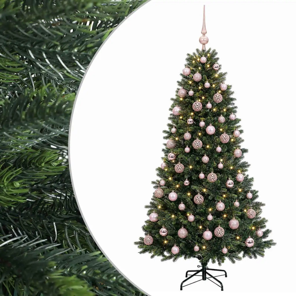 Albero di Natale Artificiale con Palline 210 cm 300 LED 3466697