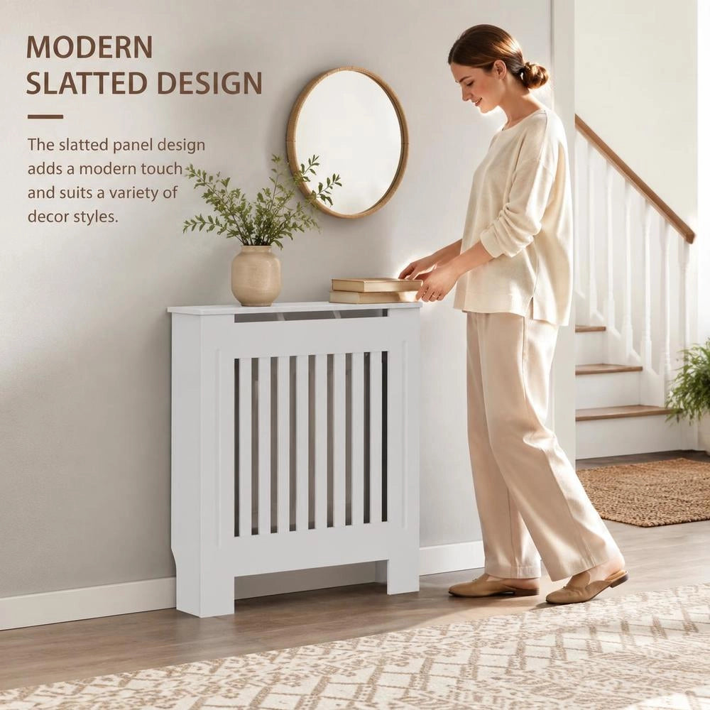 MDF Radiator Cover, White, 78 Cm