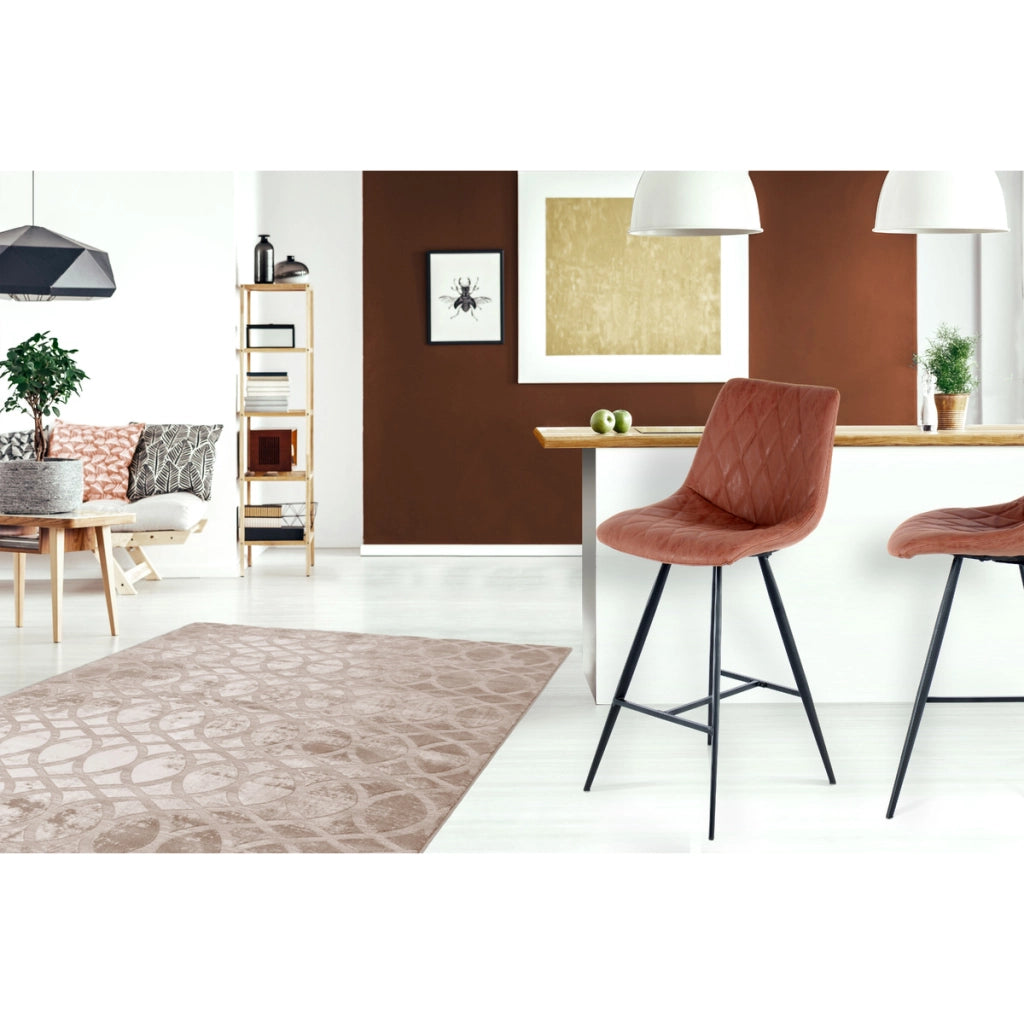 Set di 2 Sgabelli da Bar Frances in Similpelle Marrone Scuro