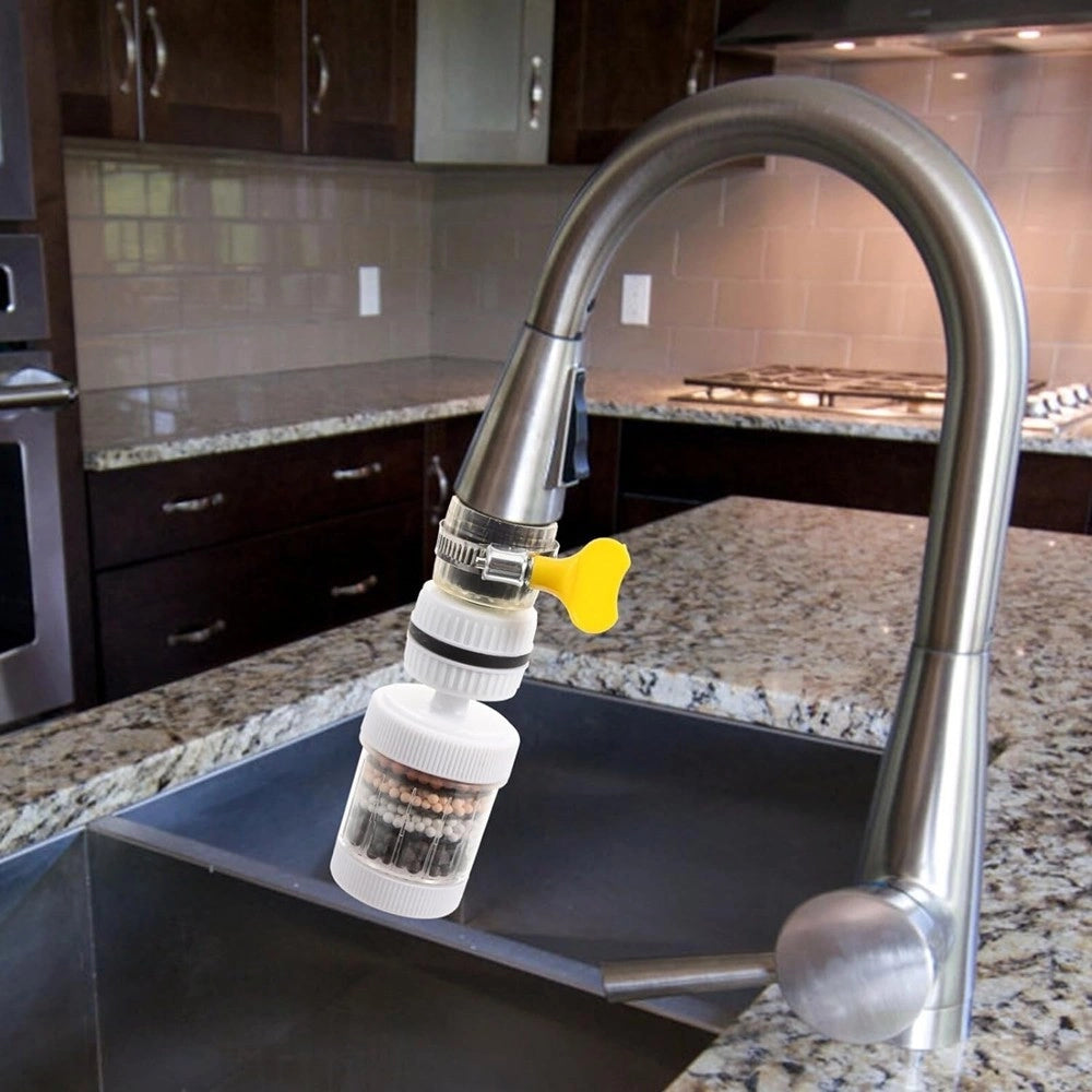Trade Shop - Rompigetto Per Rubinetto Filtro Acqua Lavello Per Bagno Cucina Bianco 11cm 87488 -