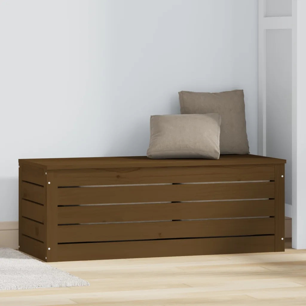 Contenitore Portaoggetti Ambra 89x36,5x33cm Legno Massello Pino 823622