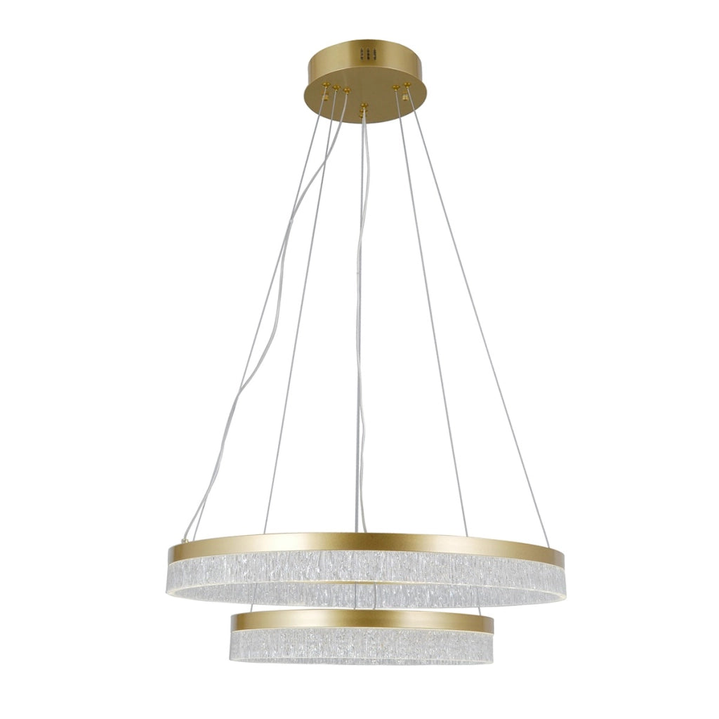 Lampada sospesa Pantal 2 luci oro LED integrato Italux