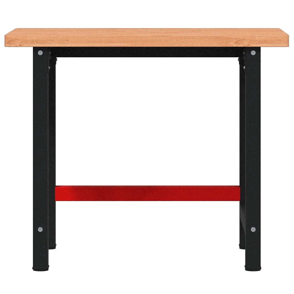 Banco Lavoro 100x60x83 cm Legno Massello Faggio Rettangolare