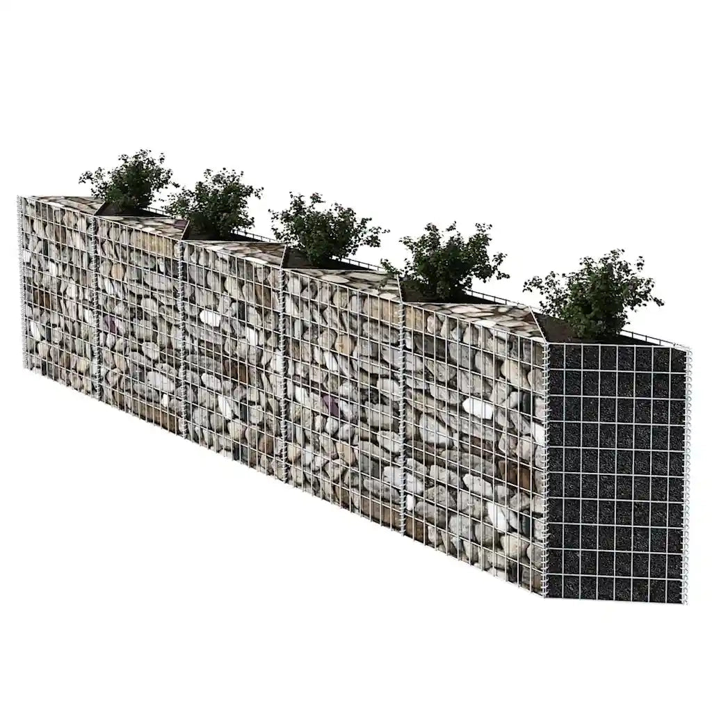 Gabbione in Rete in Acciaio Zincato 300x30x100 cm 142537