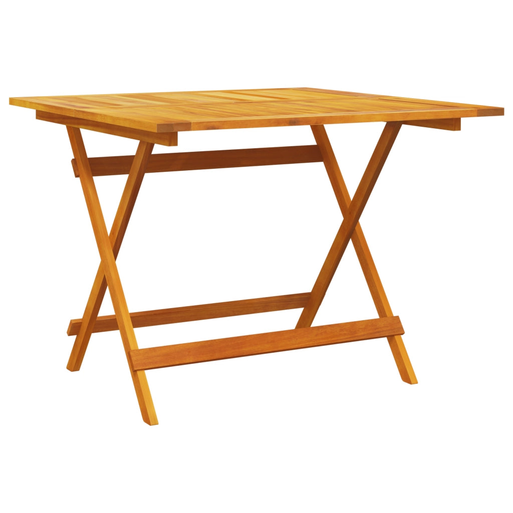 Set da Pranzo da Giardino 5 Pezzi in Legno Massello di Acacia