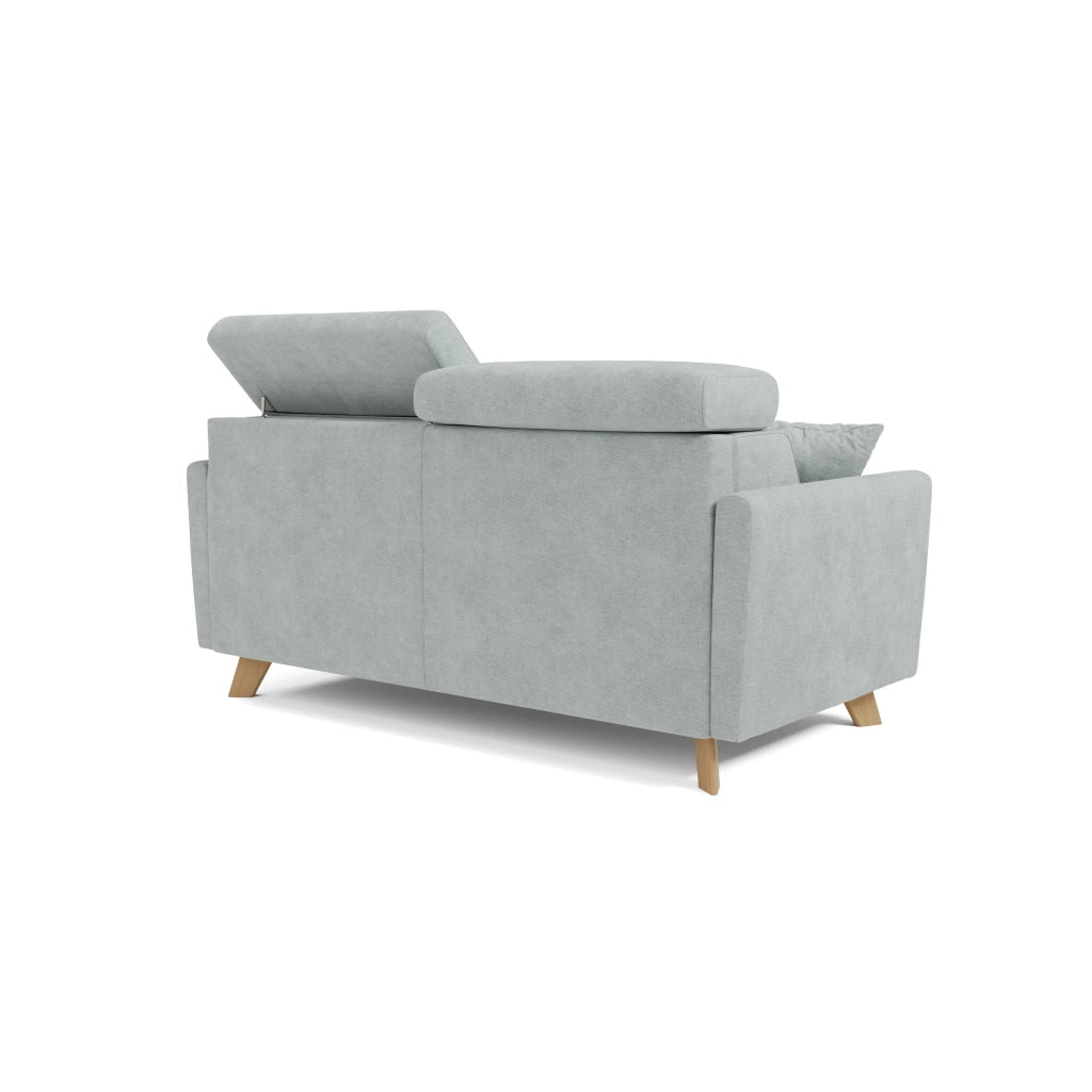 Francy Divano letto matrimoniale con poggiatesta regolabili in tessuto impermeabile e smacchiabile T17 180 cm (mat. 140x197) verde acqua