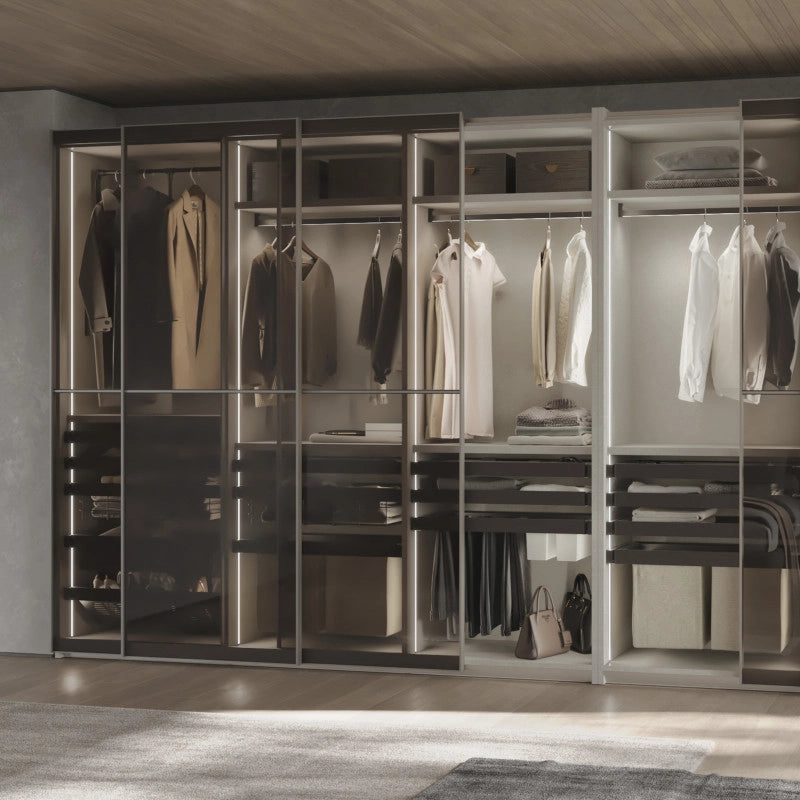 Cassetto in filo metallico per armadi e cabine armadio Quartz, 440mm (M60), Acciaio, Titanio