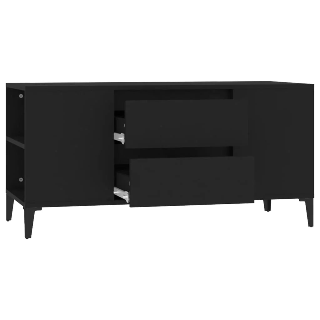 Mobile TV multimediale mensola TV credenza mobile TV per sala da pranzo soggiorno camera da letto 102 x 44,5 x 50 cm legno ingegnerizzato nero 02_0025622