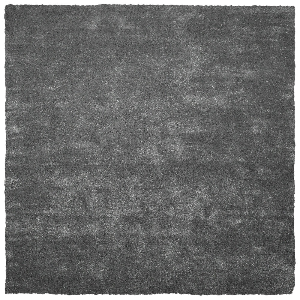 Tappeto shaggy grigio scuro 200 x 200 cm moderno tappeto quadrato trapuntato a Pelo Lungo