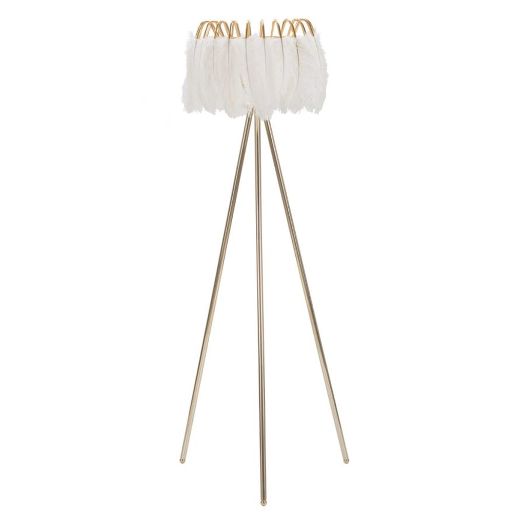 Lampada da Terra VKH184, Bianco, Metallo, 46x46x147 cm