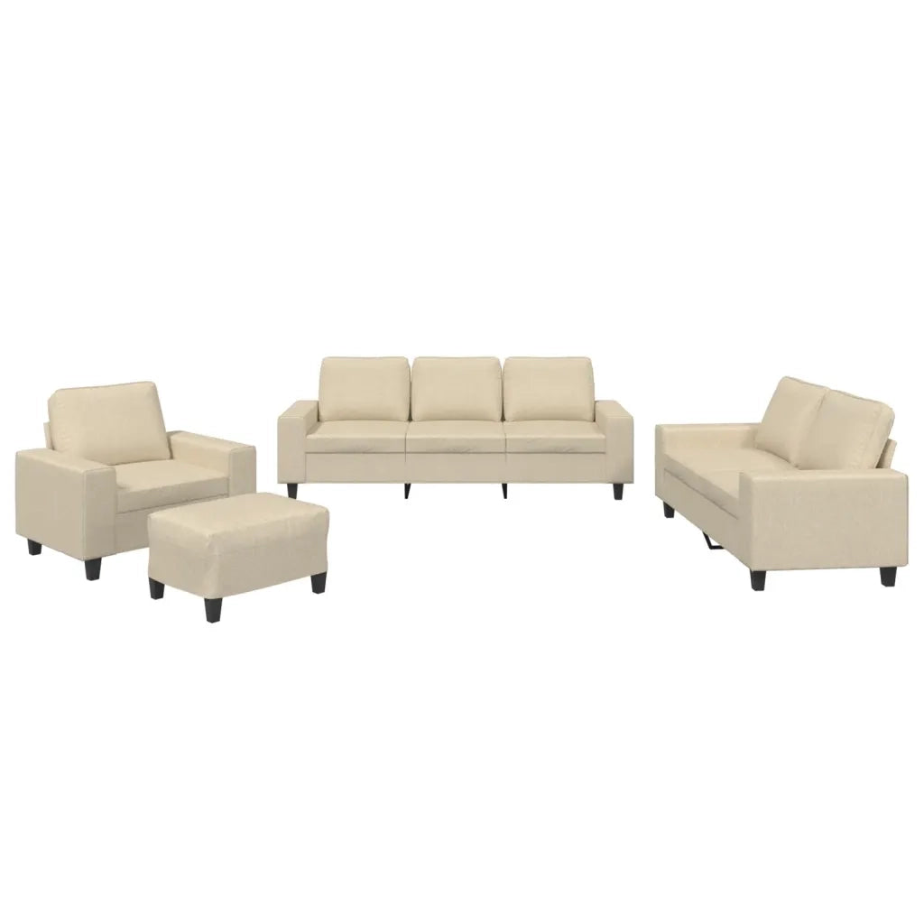 Set di Divani 4 pz Crema in Tessutocod mxl 83138