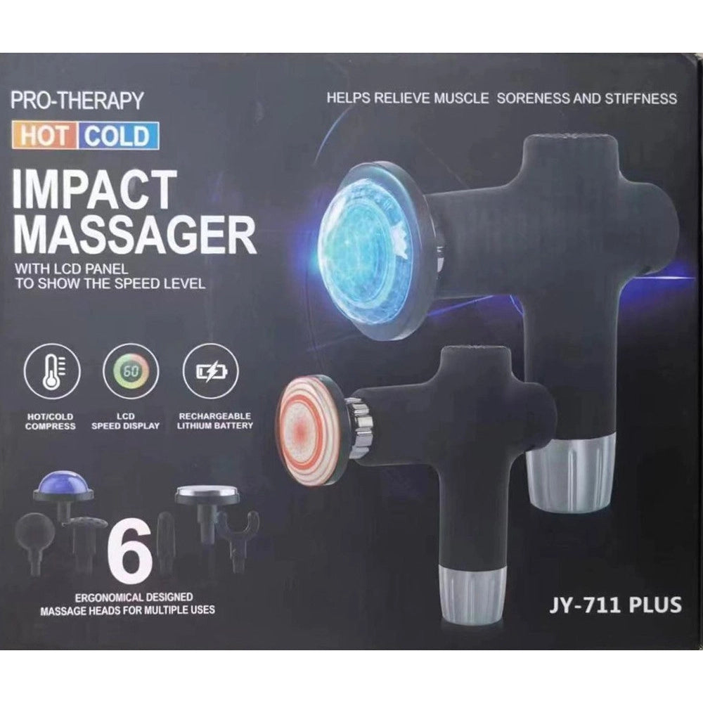 Trade Shop - Pistola Massaggiatore A Percussione Portatile Senza Fili Massaggio A Impatto Caldo/freddo -